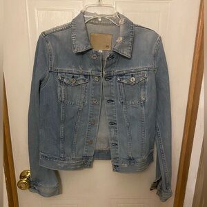 AG Adriano Goldschmied Distressed Jean Jacket M